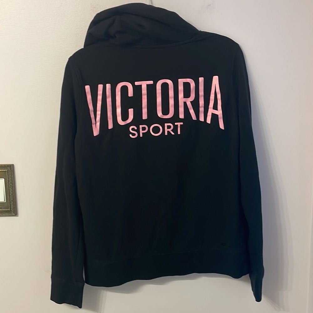 Victoria's Secret Sport Full Zip Black Hoodie.